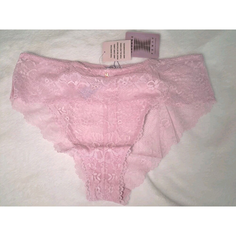 Savage x Fenty Undie Curvy Lace Cheeky Unicorn Lavender Pink Panties Size 1X NW